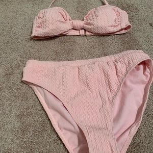 Pink 2 piece bathing suit